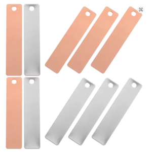 6 Pack Copper Plate Zinc Anode Strips for Electroplating Plating Anode Sheets Fruit Battery Experiment Supplies Kids Science