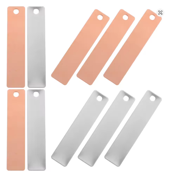 6 Pack Copper Plate Zinc Anode Strips for Electroplating Plating Anode Sheets Fruit Battery Experiment Supplies Kids Science