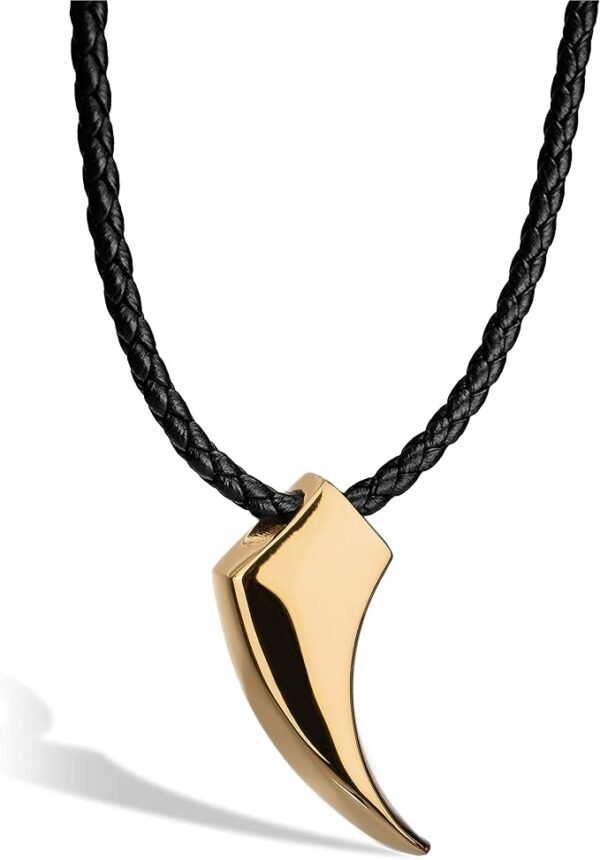 SERASAR - Leather Necklace [Wolf] for Men - with Pendant - with Jewellery Box - Gift Idea for Men
