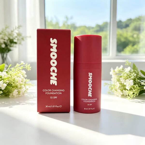 SMOOCHE Adaptive Skin Tone Foundation Lightweight Non Greasy Texture Boosts Skin Radiance Moisturize Waterproof Daily Makeup